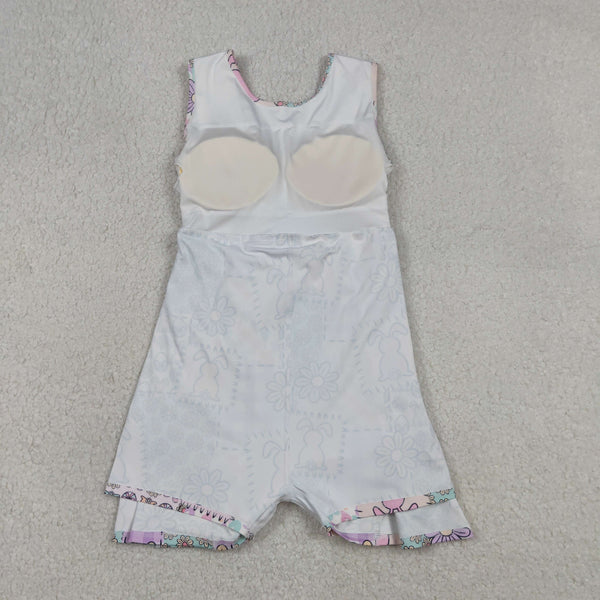 GSD3051 RTS toddler clothes rabbit girl easter yoga summer dress sports dresses