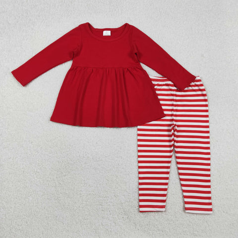 GLP2864 RTS Girl winter clothing set red winter pants set