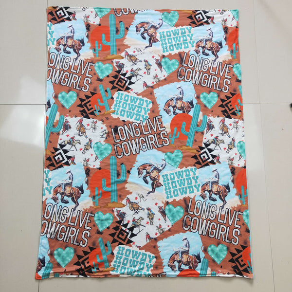 BL0036 baby blanket western howdy blanket