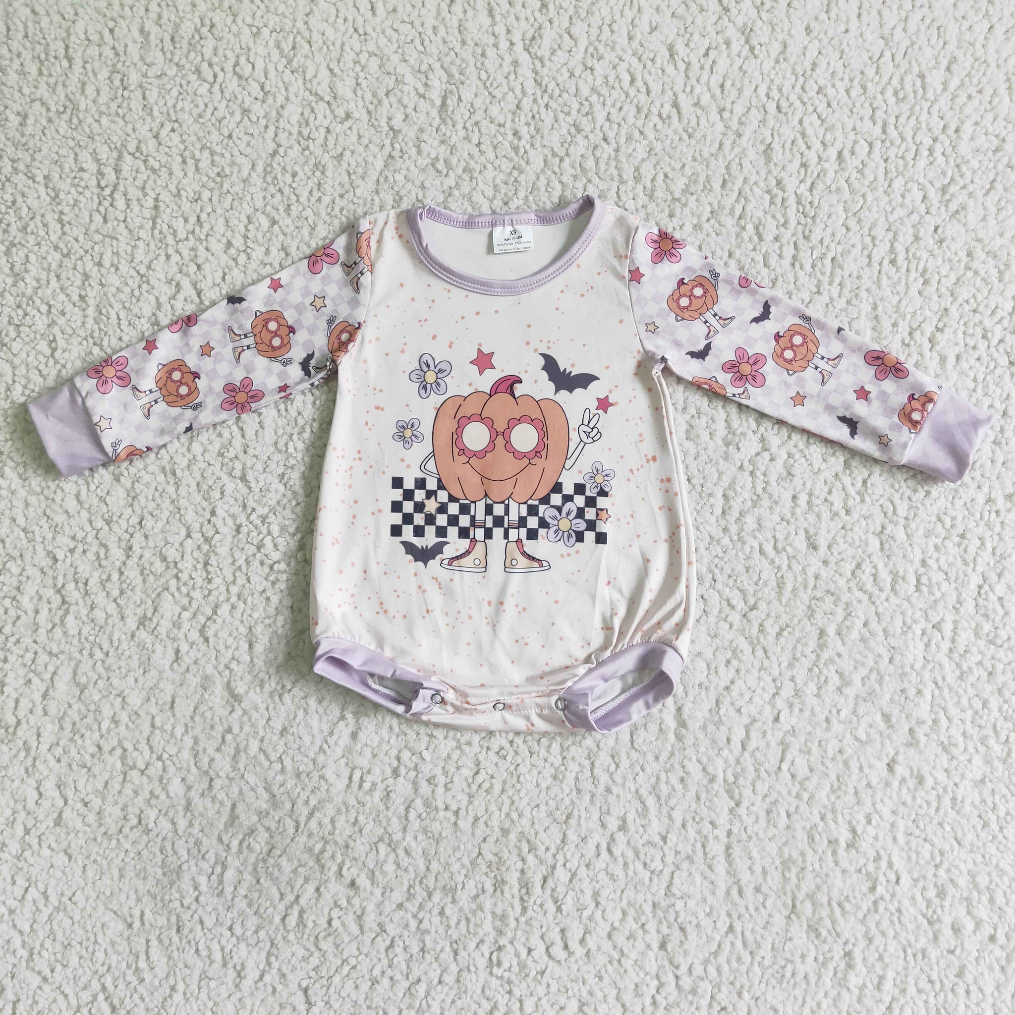 LR0083 toddler girl clothes halloween baby long sleeve bubble