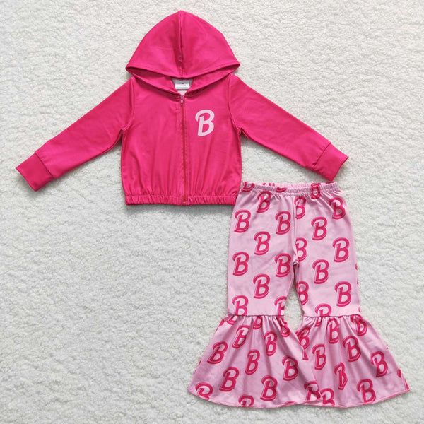 GLP0806 baby girl clothes hot pink girl winter outfit