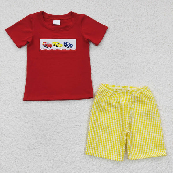 BSSO0133 kids clothes boys embroidery summer outfits