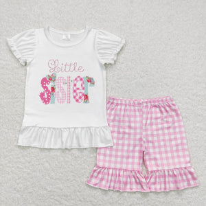 GSSO0621 baby girl clothes little sister toddler girl summer outfit