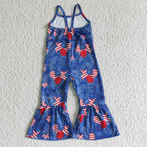 SR0056 girl july 4th jumpsuit