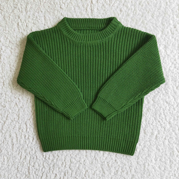 GT0031 baby girl clothes green sweater shirt