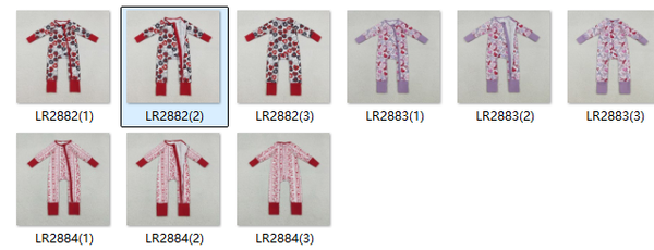 RTS kids matching clothing love print clothing baby girl Valentine winter romper-2025.12.18