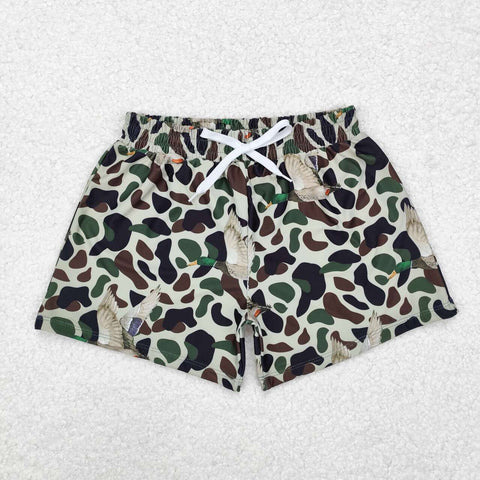 S0469 3-6M to 6-7T  RTS baby boy clothes mallard camo boy summer swim shorts