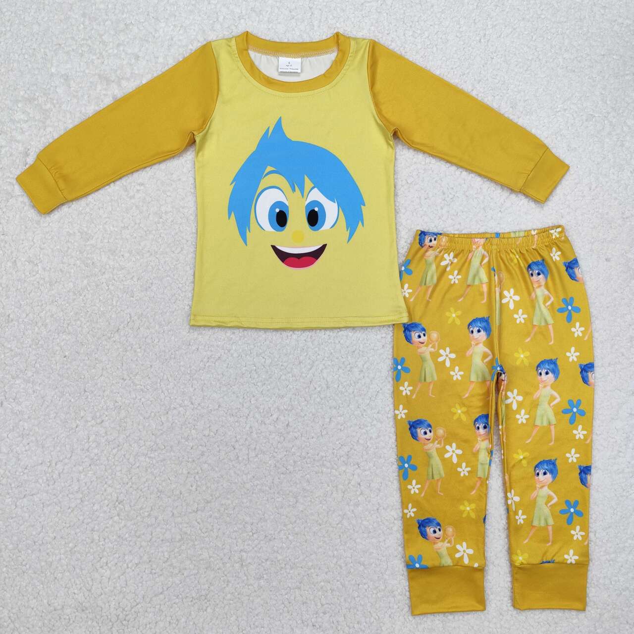 GLP2240 RTS toddler girl clothes cartoon girl winter pajamas set