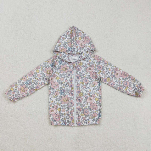 GT0914 RTS girl clothes floral girl winter top shirt jacket