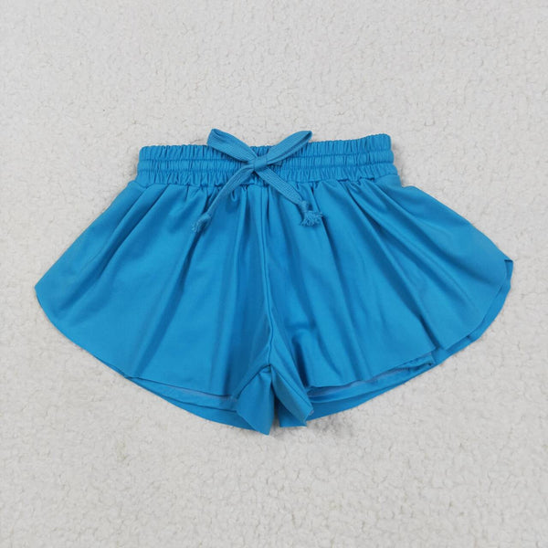 SS0459 RTS  girl clothes blue girl summer shorts yoga shorts atheletic clothes