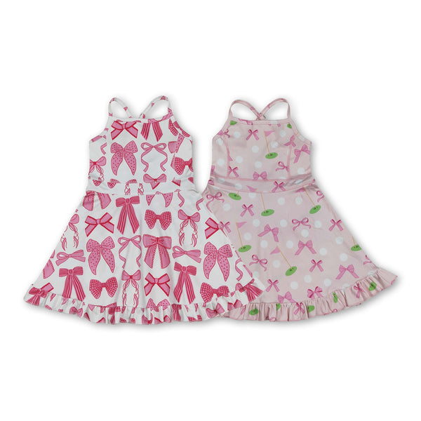 RTS baby clothes baby girl summer set bows print baby summer yoga set-2025.7.2