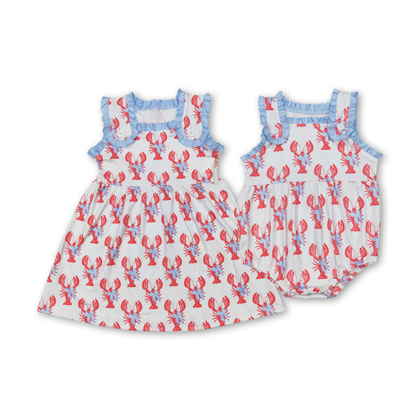 RTS girl summer clothes crawfish girl summer matching clothing