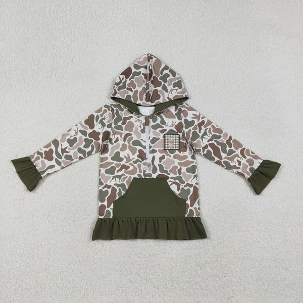 GT1136 RTS toddler girl  clothes hunting camo girl  top hoodies
