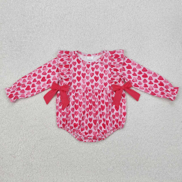 LR2146 RTS baby girl clothes love girl Valentine's Day bubble heart bubble