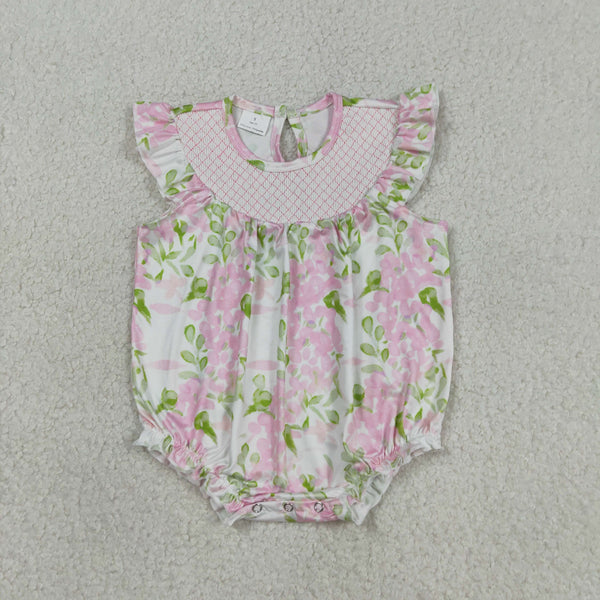 SR3805 RTS baby girl clothes floral print toddler girl summer romper