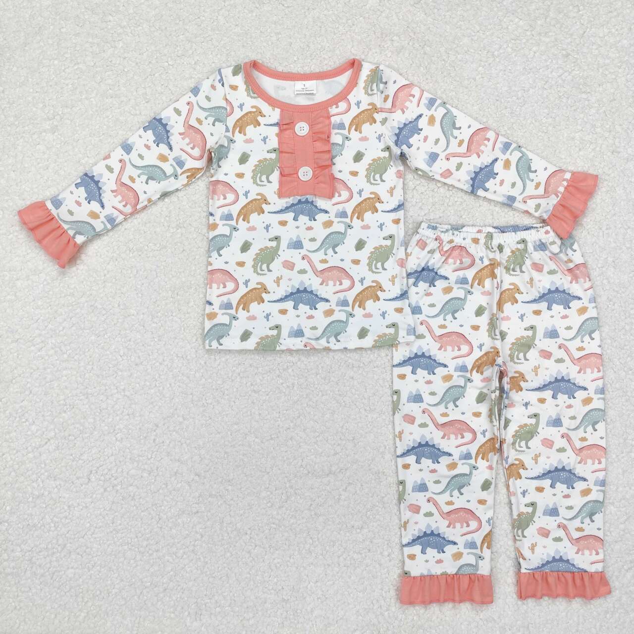 GLP1969 RTS toddler girl clothes dinosaur girl winter pajamas set