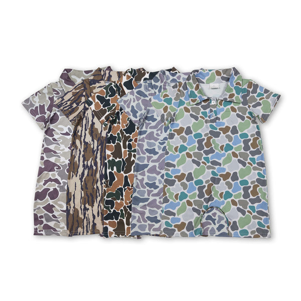 RTS kids matching clothing camo print clothing summer clothing