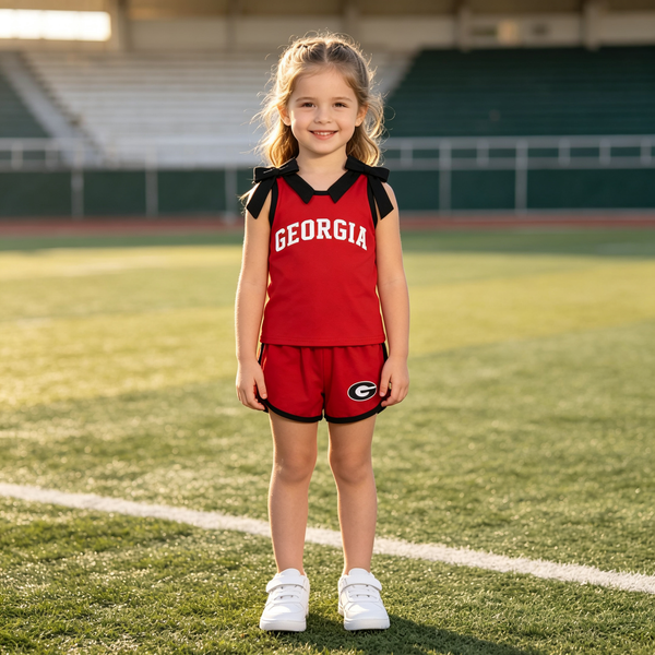 RTS GSSO3834  baby girl clothes cotton +vinyl toddler girl summer outfit summer shorts set 2