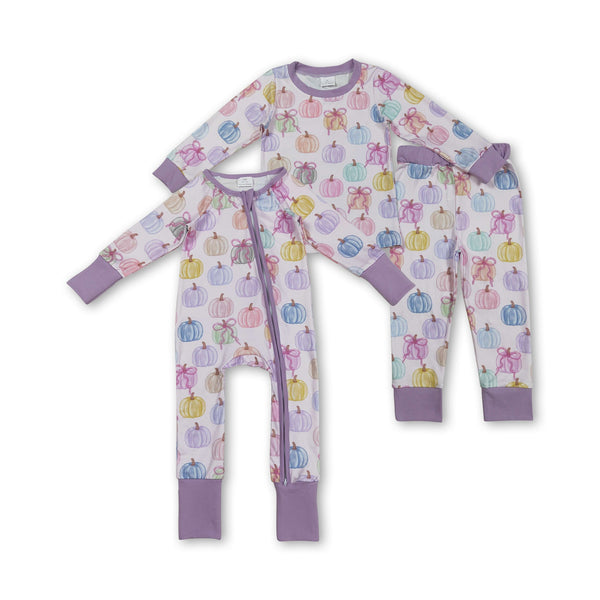 RTS kids matching clothing pumpkin print clothing girl winter clothing-2025.8.16