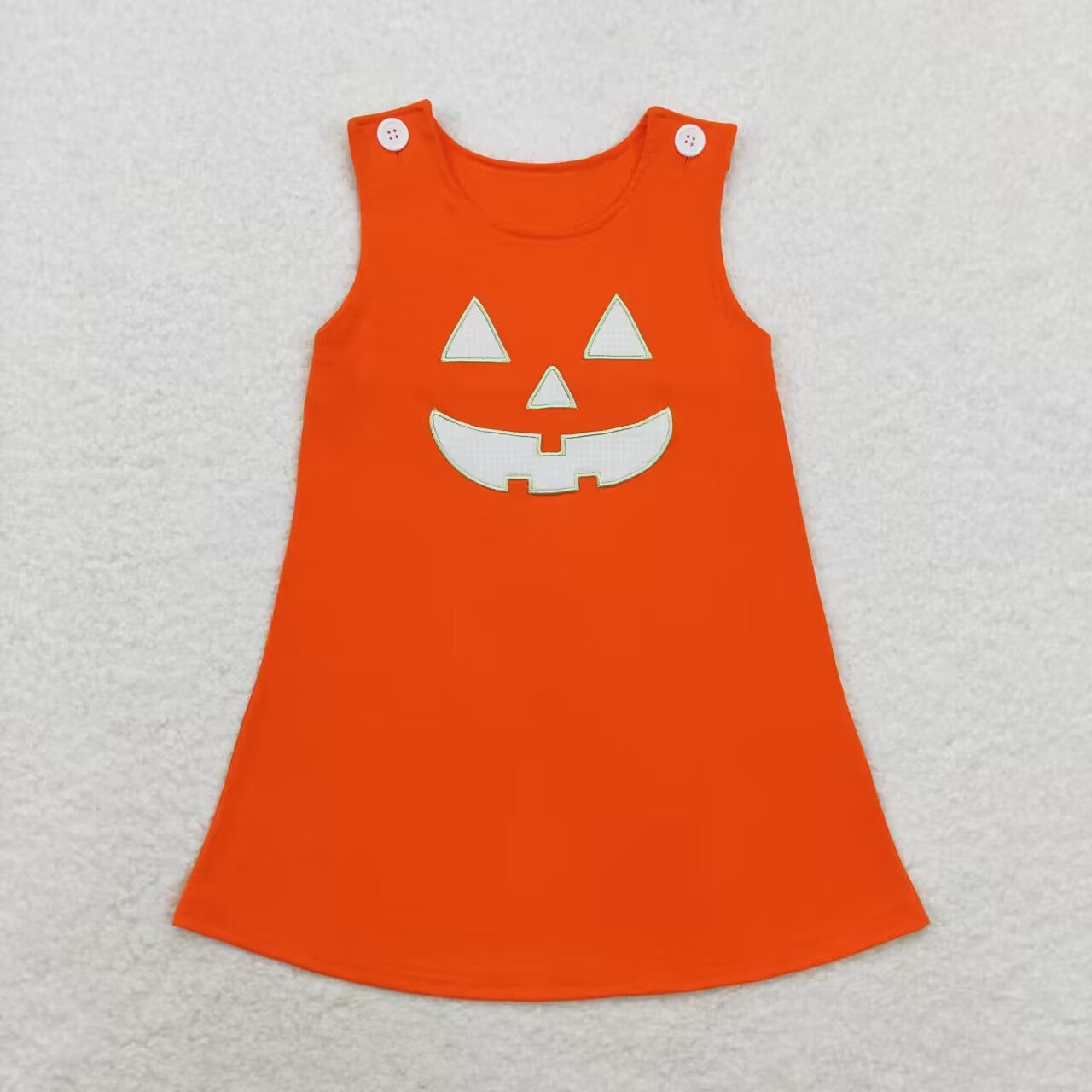 GSD1376 RTS toddler girl clothes orange embroidery girl halloween dress