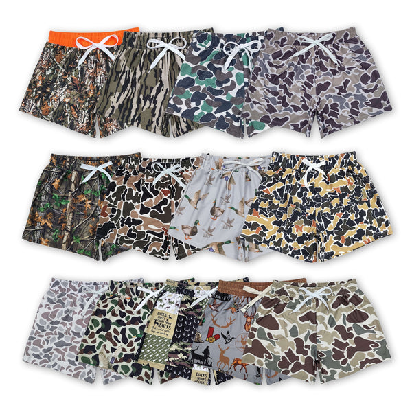 RTS 3-6M-6-7T toddler clothes matching clothing camo print shorts baby boy summer swim trunks-2026.2.2