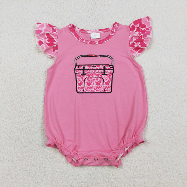 RTS SR3762 baby girl clothes fishing embroidery toddler girl summer bubble