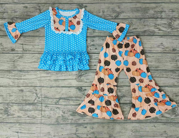 GLP0126 blue pumpkin halloween outfits for girls