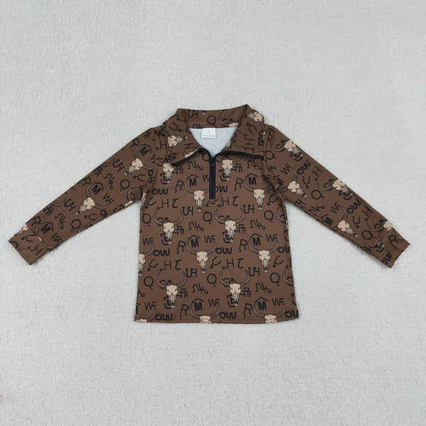 BT1597 RTS toddler boy clothes cowboy boy winter top shirt