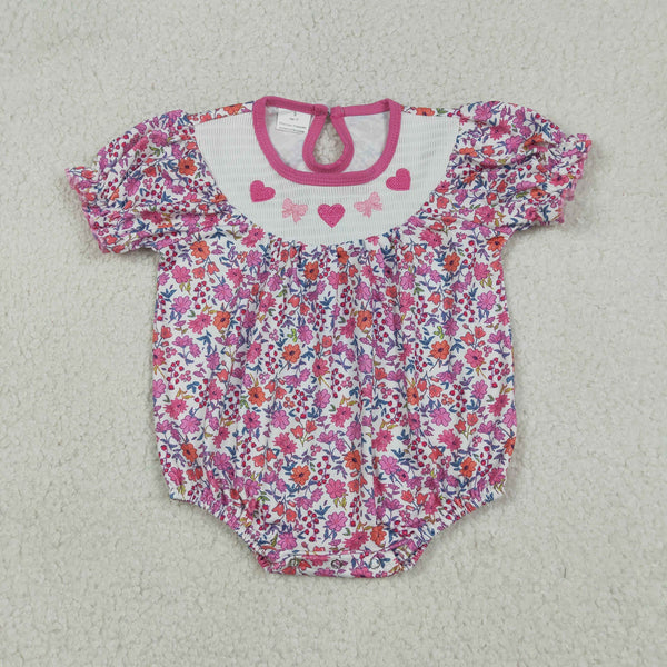 SR3465 RTS baby girl clothes love heart smock girl Valentine summer bubble