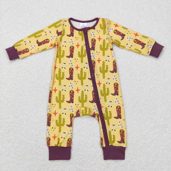 LR0766 baby girl clothes western clothes shoes zipper winter romper