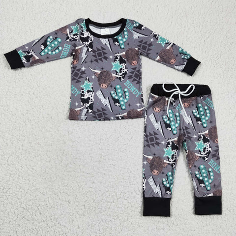 BLP0154 kids clothes boys cow winter pajamas set-promotion 2024.12.7 $5.5