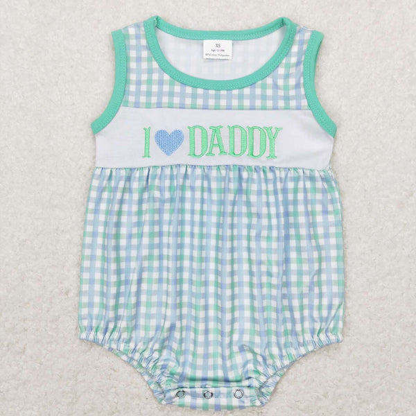 SR0714 baby boy clothes I love daddy bubble embroidery father's day clothes boy summer clothes