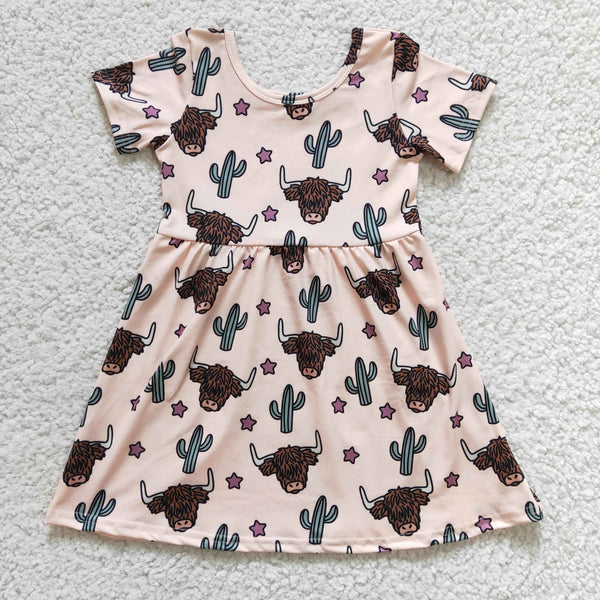 GSD0178 baby girl clothes cow summer dress-promotion 6.1 $5.5