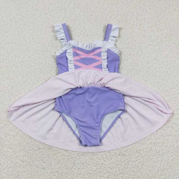 S0133 baby girl clothes princess swimsuit swimwear 1