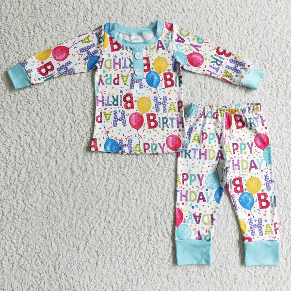 BLP0142 baby boy clothes happy birthday outfits