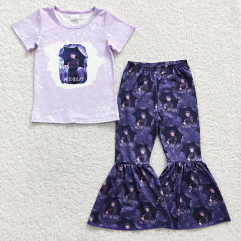 GSPO0448 baby girl clothes cartoon purple fall spring outfit