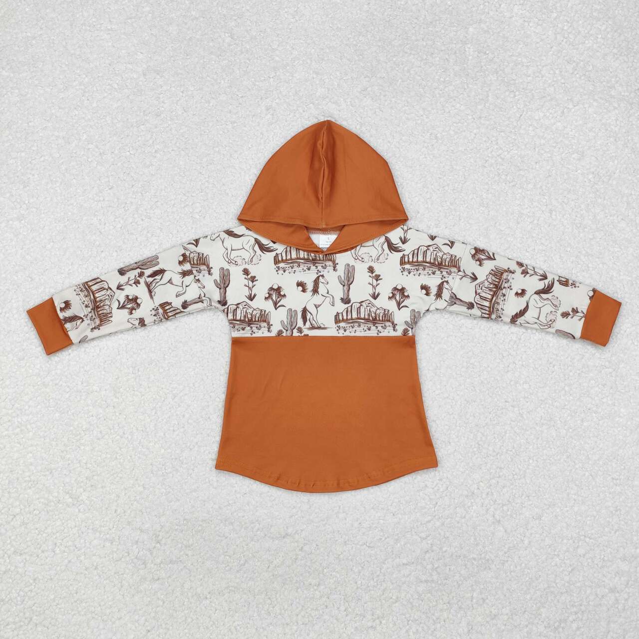 BT0750 RTS toddler boy clothes horse boy winter top western hoodies shirt pollover