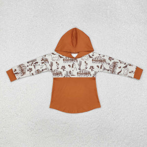 BT0750 RTS toddler boy clothes horse boy winter top western hoodies shirt pollover