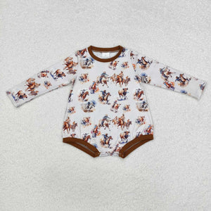 LR1866 RTS baby boy clothes cowboy boy winter bubble