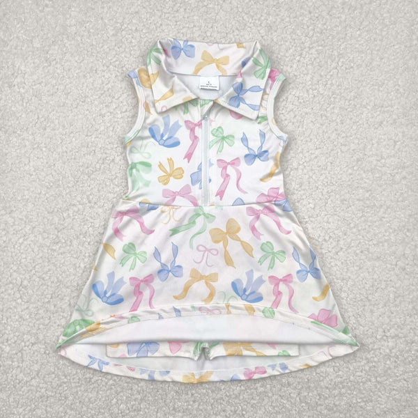 GSD2141 RTS toddler clothes bows girl summer dress yoga clothes
