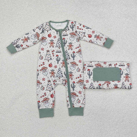 LR1674 RTS baby boy clothes santa boy christmas winter romper