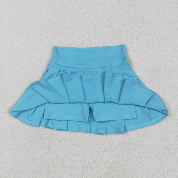 GLK0082 RTS girls clothes blue girl yoga shots skirt atheletic clothes