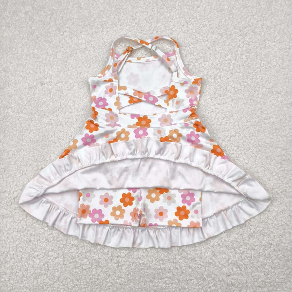 GSD2282 RTS toddler clothes flower girl summer dress yoga clothes