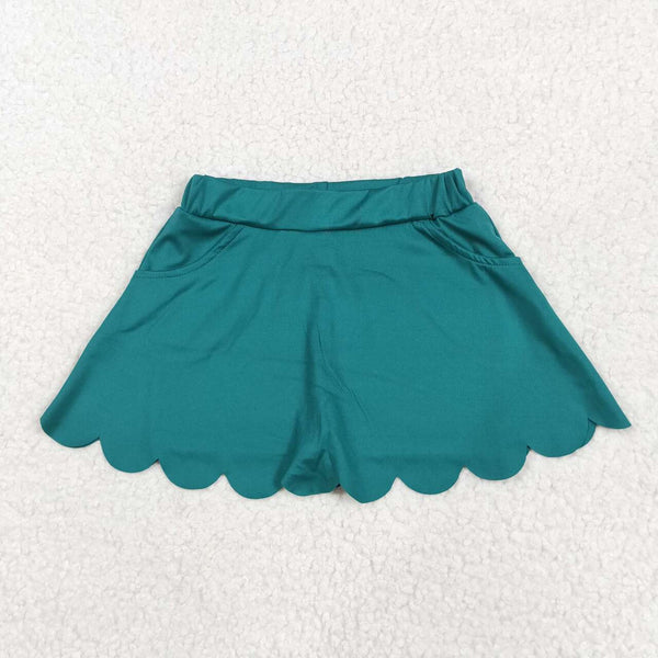 GLK0077 RTS girls clothes green girl yoga shots skirt atheletic clothes