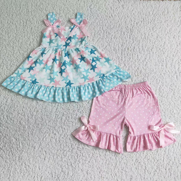 GSSO0058 girl  summer star outfits girl summer clothing-promotion 2024.5.18 $5.5