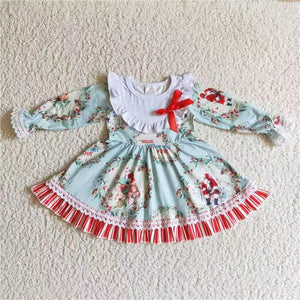 GLD0098 baby girl clothes twirl christmas dress 1-promotion 2024.10.19 $5.5