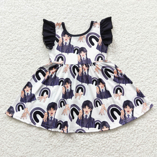 GSD0326 toddler girl clothes twirl cartoon girl summer dress-promotion 2025.4.26 $5.5