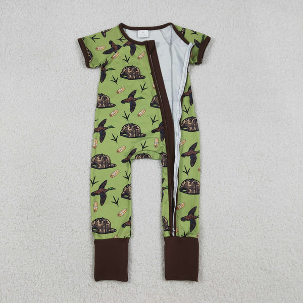 SR3499 RTS baby boy clothes hunting toddler boy summer romper