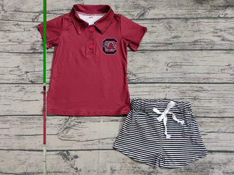 custom order MOQ:3pcs each design baby boy clothes state boy summer shorts set 4