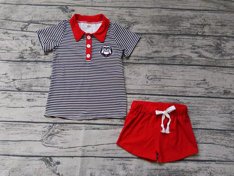 custom order MOQ:3pcs each design baby boy clothes state boy summer shorts set 6